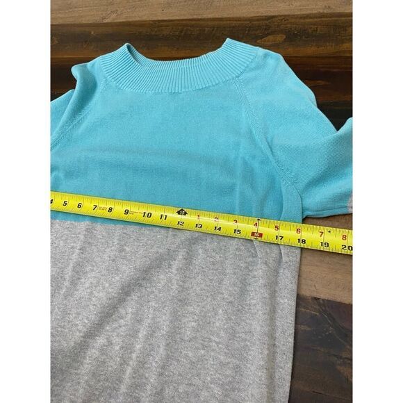 Nautica Sweater Color Block Gray and Light Blue Size M - Picture 6 of 7